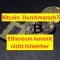 Bitcoin auf zum Durchmarsch? Ethereum kommt nicht hinterher BTCUSD, ETHUSD