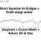 Short Squezze im Erdgas, Erdöl steigt, Gazprom, Exxon Mobil, Saturn Oil & Gas