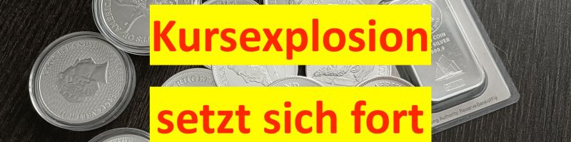 Silberpreis mit nächster Kursexplosion - Impuls setzt sich fort bei XAGUSD Silber